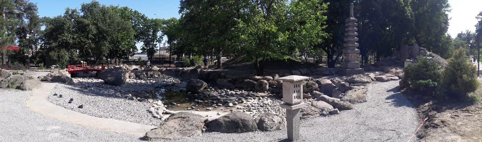 Гидроизоляция каскадного пруда в парке Киото в г. Киев